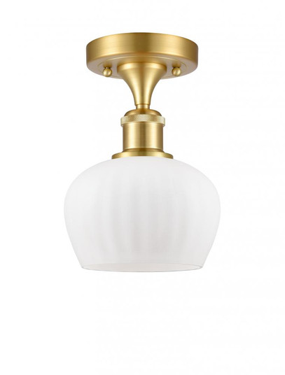 Fenton - 1 Light - 7 inch - Satin Gold - Semi-Flush Mount (3442|516-1C-SG-G91-LED)