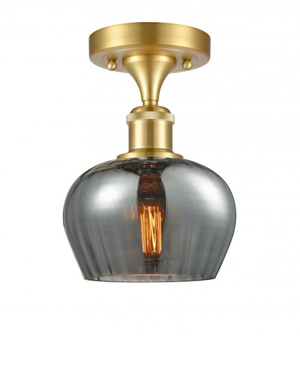 Fenton - 1 Light - 7 inch - Satin Gold - Semi-Flush Mount (3442|516-1C-SG-G93-LED)
