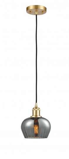 Fenton - 1 Light - 7 inch - Satin Gold - Cord hung - Mini Pendant (3442|516-1P-SG-G93-LED)