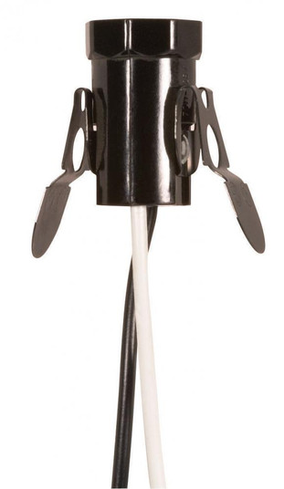 Phenolic Candelabra Base Socket With Spring Clip; 3/4'' Diameter; 1'' Hole Size; 24'' AWM (27|80/1093)