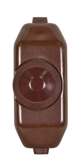 Full Range Lamp Cord; Rotary Dimmer Switch; Brown Finish; 3'' x 1-1/4''; Phenolic; For 18GA (27|80/1481)