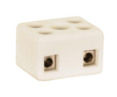 Porcelain 4 Terminal Wire Connector; 1/2'' Height; 7/8'' Length; 11/16'' Width; 4 AMP; (27|90/1081)