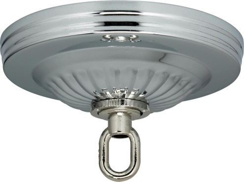Ribbed Canopy Hanger Kit; Chrome Finish; 5'' Diameter; 1-1/16'' Center Hole; 1 Yard 8 Gauge (27|90/1102)