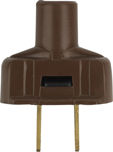 Attachment Plug With Terminal Screws; Brown Finish; Non Polarized; 18/2-SVT Round Wire; 15A; 125V (27|90/1114)