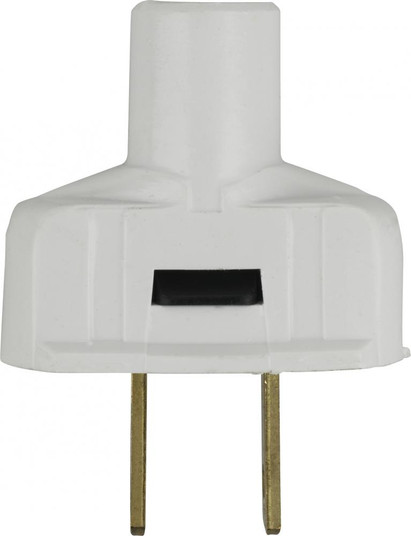 Attachment Plug With Terminal Screws; White Finish; Non Polarized; 18/2-SVT Round Wire; 15A; 125V (27|90/1115)