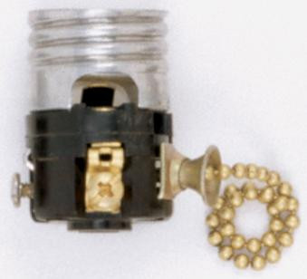 Pull Chain Interior Mechanism With Screw Terminals; Brass Chain; 660W; 250V (27|90/1139)