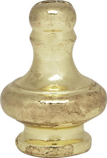 Large Pyramid Knob; 1-1/4'' Height; 1/8 IP; Polished Brass Finish (27|90/1160)