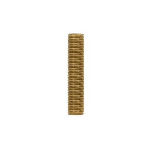 1/8 IP Solid Brass Nipple; Unfinished; 1-1/8'' Length; 3/8'' Wide (27|90/1186)