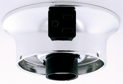 3-1/4'' Wired Holder With Convenience Outlet; Chrome Finish; Includes Hardware; 60W Max (27|90/121)