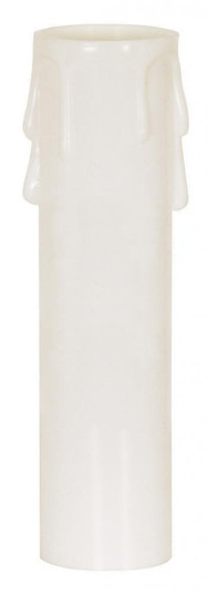 Plastic Drip Candle Cover; White Plastic Drip; 1-3/16'' Inside Diameter; 1-1/4'' Outside (27|90/1248)