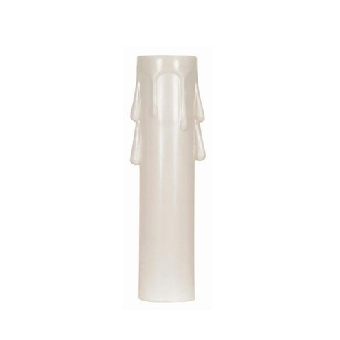 Plastic Drip Candle Cover; Ivory Plastic Drip; 13/16'' Inside Diameter; 7/8'' Outside (27|90/1257)