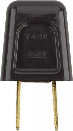 Quick Connect Plug; Brown Finish; Polarized; 18/2-SPT-1; 6A; 125V (27|90/1521)