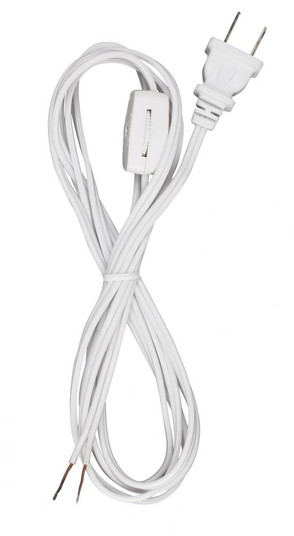 Heavy Duty Cord Set 18/3 SJT -105C 3 Prong Molded Plug Stripped & Slit10ft. White - 50 Ctn (27|90/1581)
