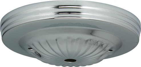 Ribbed Canopy; Canopy Only; Chrome Finish; 5'' Diameter; 7/16'' Center Hole; 2 -8/32 Bar Holes (27|90/1681)