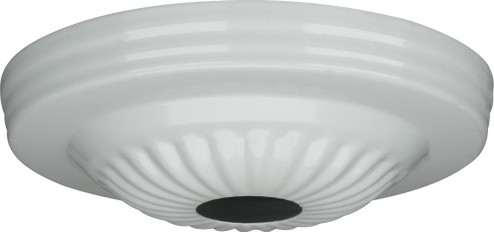 Ribbed Canopy; Canopy Only; White Finish; 5'' Diameter; 1-1/16'' Center Hole (27|90/1685)