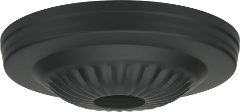 Ribbed Canopy; Canopy Only; Black Finish; 5'' Diameter; 1-1/16'' Center Hole (27|90/1686)