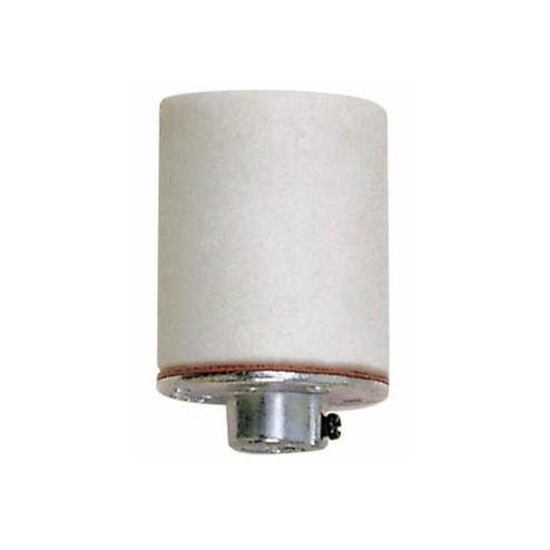 Keyless 3 Terminal Grounded Porcelain Socket With Metal Cap; 1/8 IPS Metal Cap; Glazed; 660W; 250V (27|90/1707)