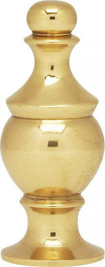 Finial; 1-1/2'' Height; 1/4-27; Polished Brass Finish (27|90/1732)