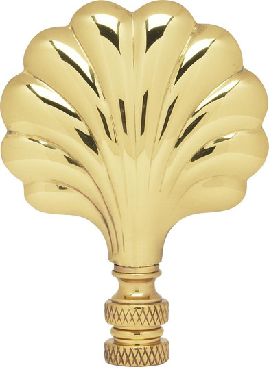 Fan Brass Finial; 3'' Height; 1/4-27; Polished Brass Finish (27|90/1746)