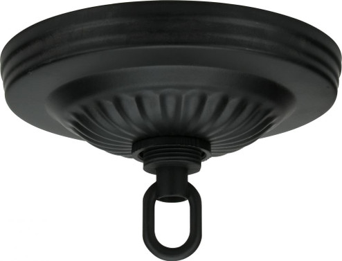 Ribbed Canopy Kit; Black Finish; 5'' Diameter; 1-1/16'' Center Hole; Includes Hardware; 25lbs (27|90/198)