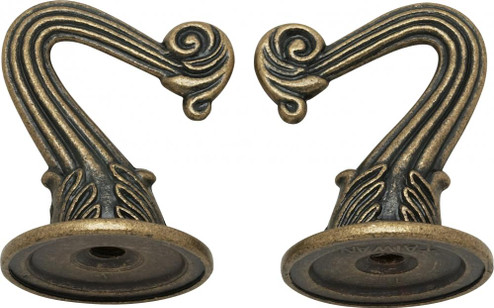 Die Cast Swag Hook Kit; Antique Brass Finish; Kit Contains 2 Hooks With Hardware; 10lbs Max (27|90/451)