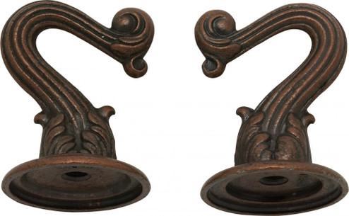 Die Cast Swag Hook Kit; Antique Copper Finish; Kit Contains 2 Hooks With Hardware; 10lbs Max (27|90/453)