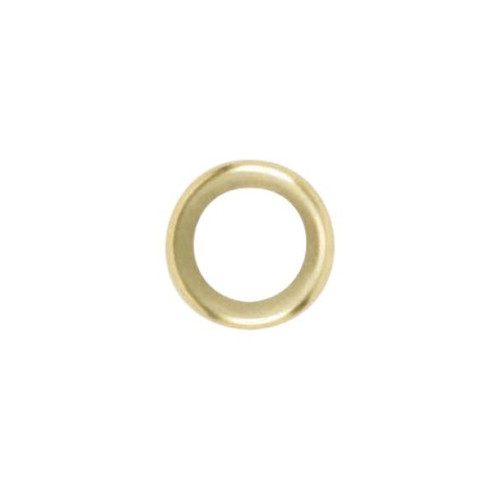 Steel Check Ring; Curled Edge; 1/4 IP Slip; Brass Plated Finish; 1'' Diameter (27|90/472)