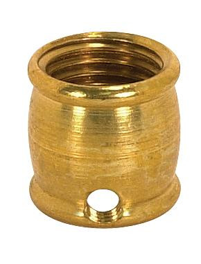 Brass Coupling; 1/2'' Long; 1/4 F x 1/8 Slip; 8/32 Hole; Burnished And Lacquered (27|90/634)