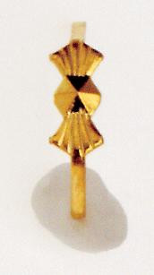 Small Bow-Tie Clip; 8mm; 3/8'' Height; Gold (27|90/691)