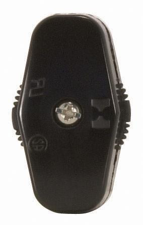On-Off Cord Switch For 18/2 SPT-1; 6A-125V, 3A-250V, 3A-120V, 3A-125V; Black Finish (27|90/814)