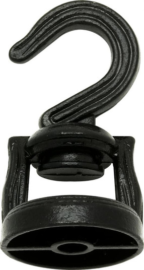 Die Cast Revolving Swivel Hooks; Black Finish; Kit Contains 1 Hook And Hardware (27|90/817)