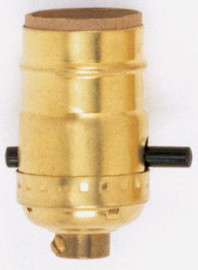 On-Off Push Thru Socket; 1/8 IPS; 3 Piece Stamped Solid Brass; Polished Nickel Finish; 660W; 250V; (27|90/870)