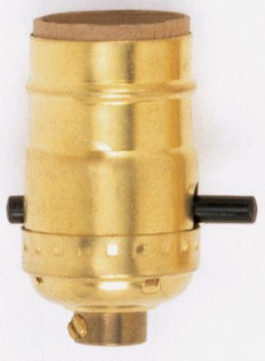 On-Off Push Thru Socket; 1/8 IPS; 3 Piece Stamped Solid Brass; Polished Nickel Finish; 660W; 250V; (27|90/870)