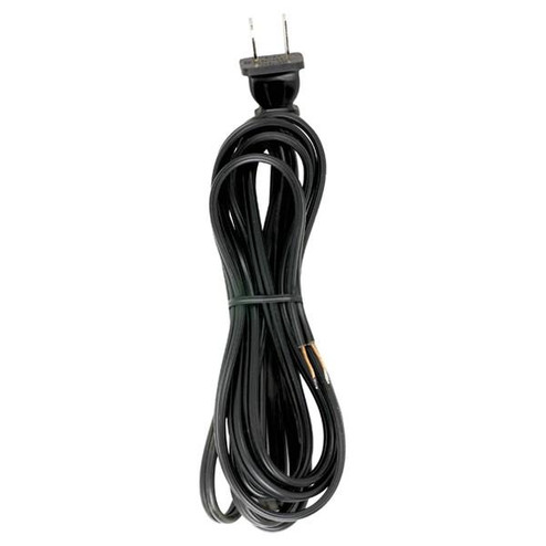 9 Foot 18/2 SPT-2 105C Cord Set; Black Finish; 36'' Hank; 150 Carton; Molded Polarized Plug; (27|90/2042)