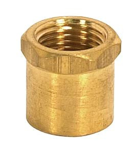 Brass Coupling; Unfinished; 1/2'' Long; Hexagon Head Coupling; 1/8 IP (27|90/2153)