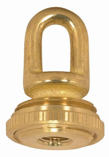 1/8 IP Cast Brass Screw Collar Loop With Ring; Fits 1'' Canopy Hole; 1-1/8'' Ring Diameter; (27|90/2294)
