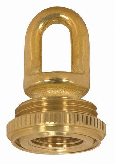 3/8 IP Cast Brass Screw Collar Loop With Ring; Fits 1'' Canopy Hole; 1-1/8'' Ring Diameter; (27|90/2296)