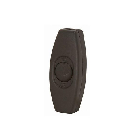 Feed Thru Rocker Switch For 18/2 SPT-2; 3A-120V; Black Finish (27|90/2368)