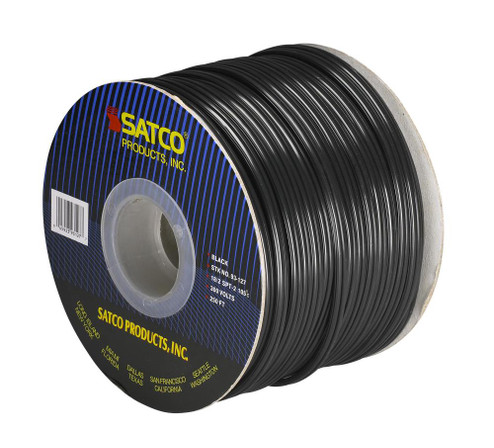 Lamp And Lighting Bulk Wire; 18/2 SPT-2 105C; 250 Foot/Spool; Black (27|93/127)