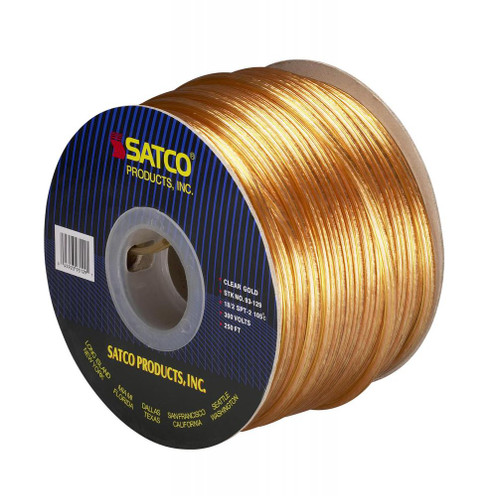 Lamp And Lighting Bulk Wire; 18/2 SPT-2 105C; 250 Foot/Spool; Clear Gold (27|93/129)