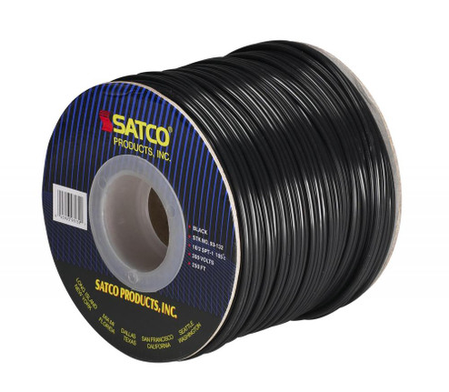 Lamp And Lighting Bulk Wire; 18/2 SPT-1 105C; 250 Foot/Spool; Black (27|93/132)