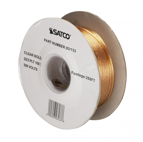 Lamp And Lighting Bulk Wire; 22/2 SPT-1 105C Wire; 250 Foot/Spool; Clear Gold (27|93/133)