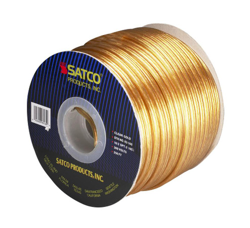 Lamp And Lighting Bulk Wire; 16/2 SPT-2 105C; 250 Foot/Spool; Clear Gold (27|93/165)
