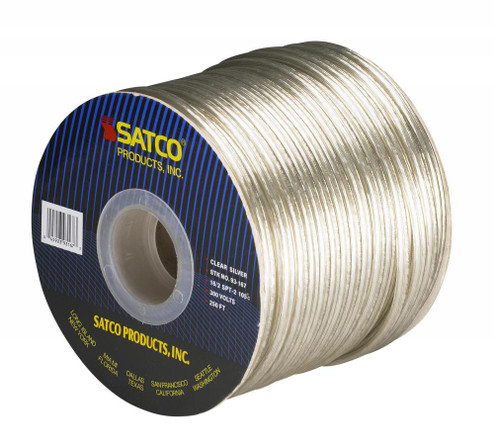 Lamp And Lighting Bulk Wire; 16/2 SPT-2 105C; 250 Foot/Spool; Clear Silver (27|93/167)