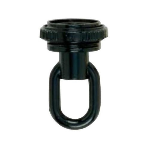 1/8 IP Screw Collar Loop With Ring; 25lbs Max; Glossy Black Finish (27|90/2421)