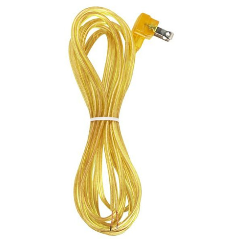 12 Foot 18/2 SPT-2 105C Flat Plug Cord Set; White Finish; 72'' Hank; 150 Carton; Molded Plug; (27|90/2390)