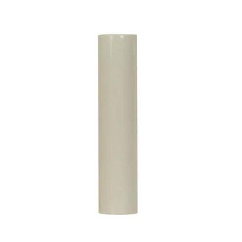 Plastic Candle Cover; Cream Plastic; 13/16'' Inside Diameter; 7/8'' Outside Diameter; 4'' (27|90/2443)