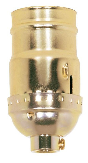 3-Way (2 Circuit) Keyless Socket; 1/8 IPS; Aluminum; Brite Gilt Finish; 660W; 250V; 500 Master (27|80/1020)