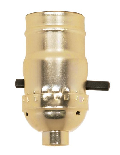 On-Off Push Thru Socket; 1/8 IPS; Aluminum; Brite Gilt Finish; 660W; 250V (27|80/1000)