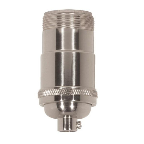 3-Way (2 Circuit) Keyless Socket; 1/8 IPS; 4 Piece Stamped Solid Brass; Polished Nickel Finish; (27|80/1196)